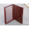 Steel safety door design with grill